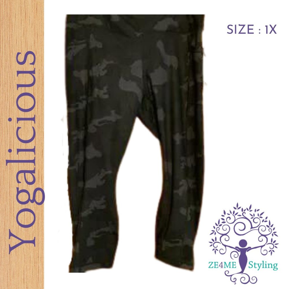 Yogalicious Lux hi rise Capri length legging Size 1X